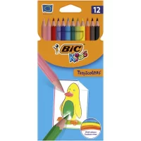 Crayon couleur de 12 Long TROPICOLORS BIC