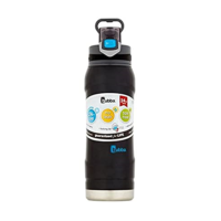 Bouteille en acier inoxydable à double paroi isolée sous vide de 710ML anti-fuites – Noir Bubba Flo