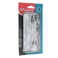 Boite d'instruments géométriques (9pcs) couleur MAPED