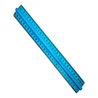 Règle transparente bleue