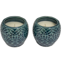 Bougies à la citronnelle en céramique (Lot de 2)