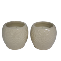 Bougies à la citronnelle en céramique IVOIRY (Lot de 2)
