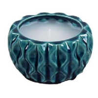 Bougie à la citronnelle en céramique turquoise
