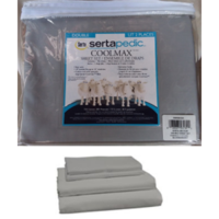 Ensemble de draps argent sertapedic coolmax 300 (lit 2 places)