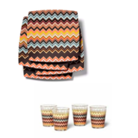 Services de table missoni : 4 verres -4 assiettes