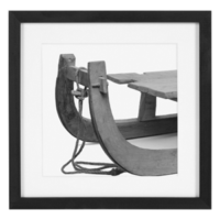 Tableau encadré Canadiana Sled (25.4x25.4x1.9cm)